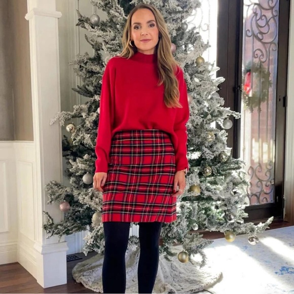 NEW j.crew factory Tartan A-line skirt - Picture 2 of 15